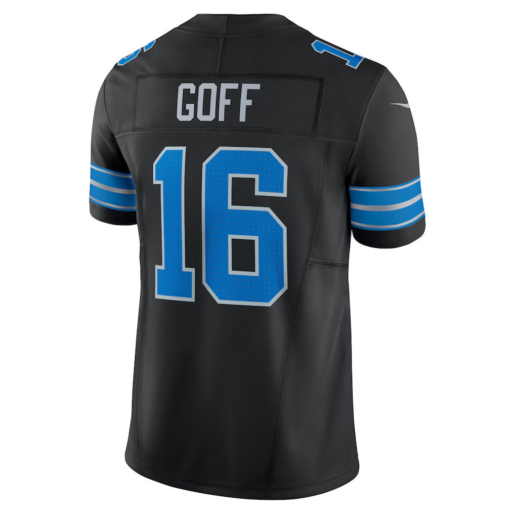 D.Lions #16 Jared Goff Black Vapor F.U.S.E. Limited Stitched Football American Jersey