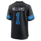 D.Lions #1 Jameson Williams Black Alternate Game Player Stitched Football American Jersey
