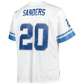 D.Lions #20 Barry Sanders Mitchell & Ness White Big & Tall Retired Player Replica Stitched Football American Jersey