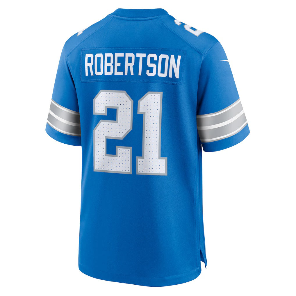 D.Lions #21 Amik Robertson Blue Game Stitched Football American Jersey