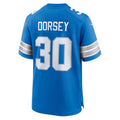 D.Lions #30 Khalil Dorsey Blue Team Game Stitched Football American Jersey