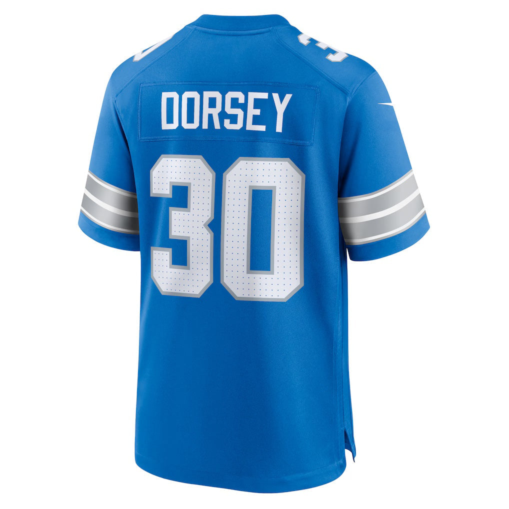 D.Lions #30 Khalil Dorsey Blue Team Game Stitched Football American Jersey