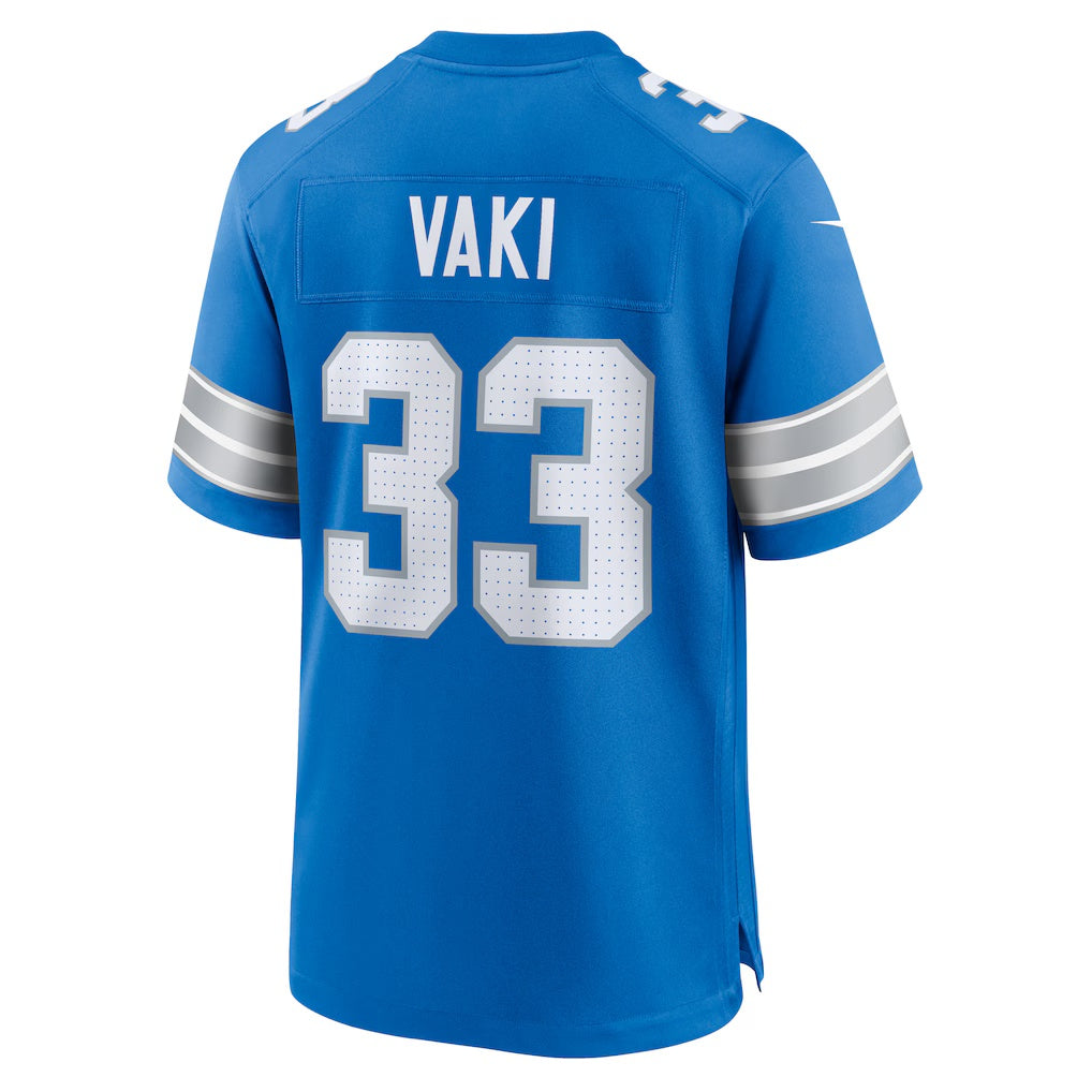 D.Lions #33 Sione Vaki Blue Team Game Stitched Football American Jersey