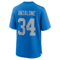 D.Lions #34 Alex Anzalone Blue Alternate Game Stitched Football American Jersey