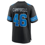 D.Lions #46 Jack Campbell Black 2nd Alternate Game Stitched Football American Jersey
