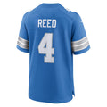 D.Lions #4 D.J. Reed Blue Team Game Stitched Football American Jersey