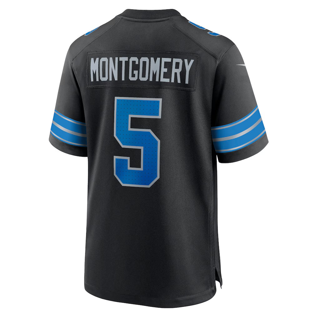 D.Lions #5 David Montgomery Black 2nd Alternate Game Stitched Football American Jersey