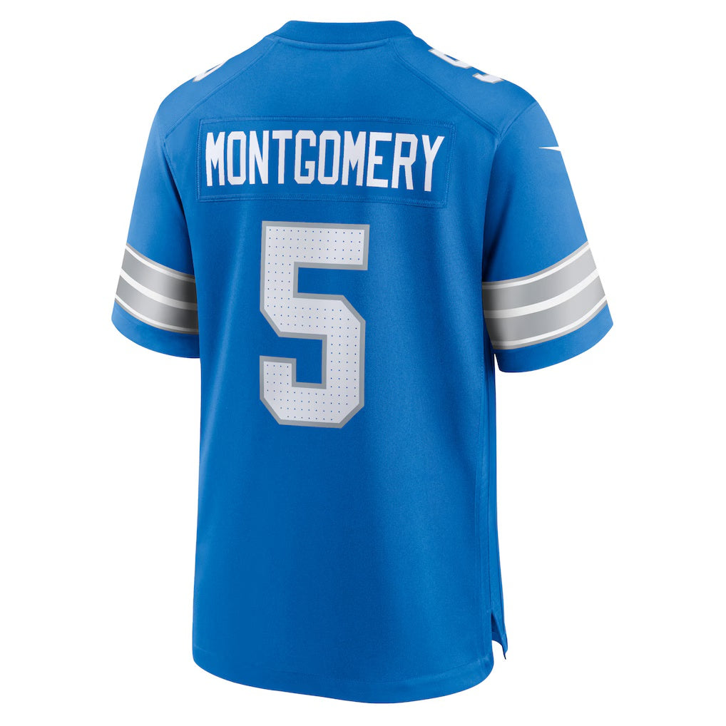 D.Lions #5 David Montgomery Blue Game Stitched Football American Jersey