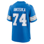 D.Lions #74 Kayode Awosika Blue Team Game Stitched Football American Jersey