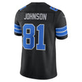 D.Lions #81 Calvin Johnson Black Alternate Vapor F.U.S.E. Stitched Retired Limited Football Jersey