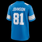 D.Lions #81 Calvin Johnson Blue Team Retired Game Stitched Football American Jersey
