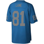 D.Lions #81 Richard Lane Mitchell & Ness Blue Legacy Replica Stitched Football American Jersey