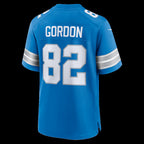 D.Lions #82 Thomas Gordon Blue Team Game Stitched Football American Jersey