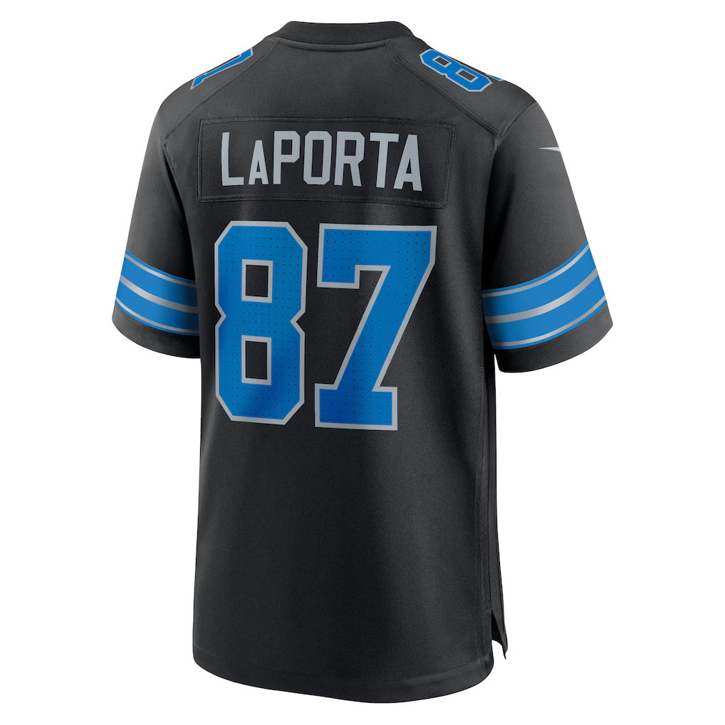 D.Lions #87 Sam LaPorta Black 2nd Alternate Game Stitched Football American Jersey