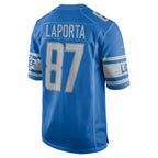 D.Lions #87 Sam LaPorta Blue Game Stitched Football American Jersey