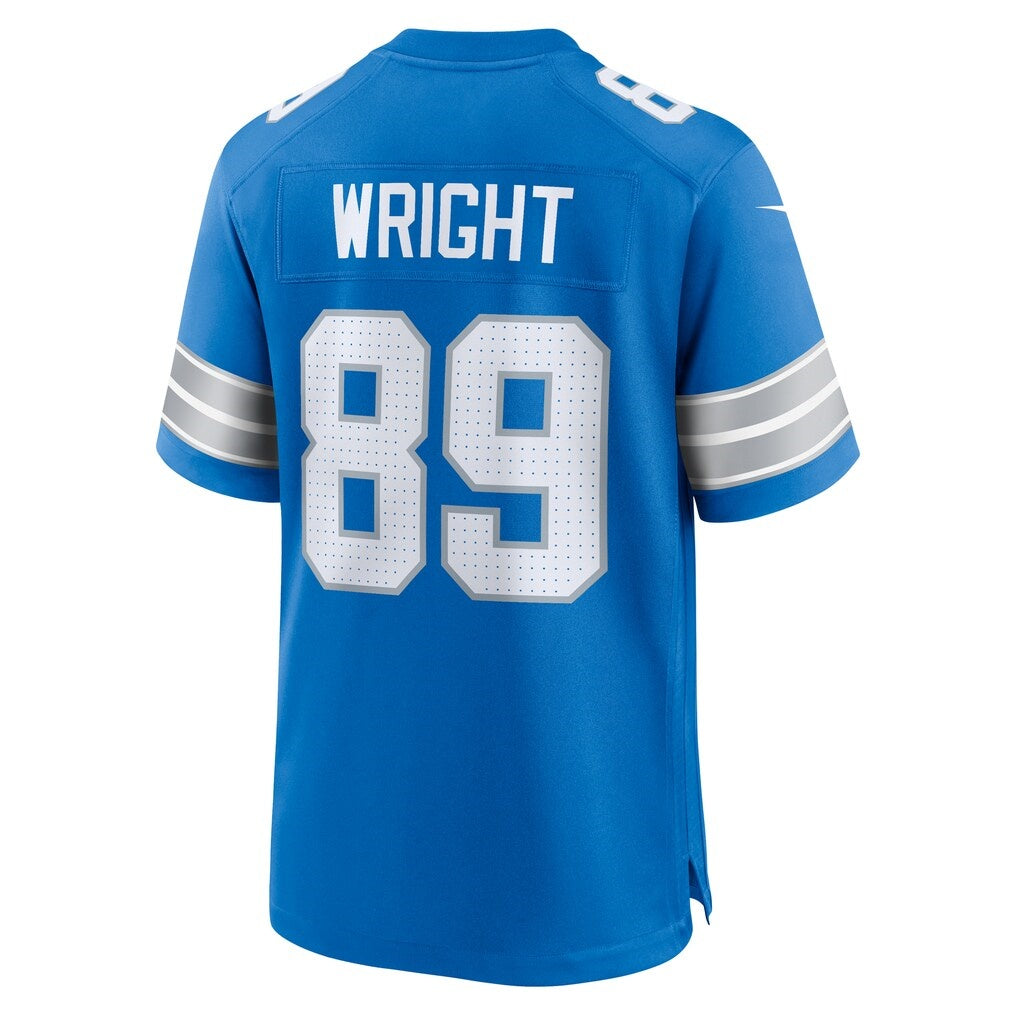 D.Lions #89 Brock Wright Blue Team Game Stitched Football American Jersey