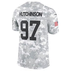 D.Lions #97 Aidan Hutchinson Arctic Camo 2024 Salute to Service Limited Stitched Football American Jersey