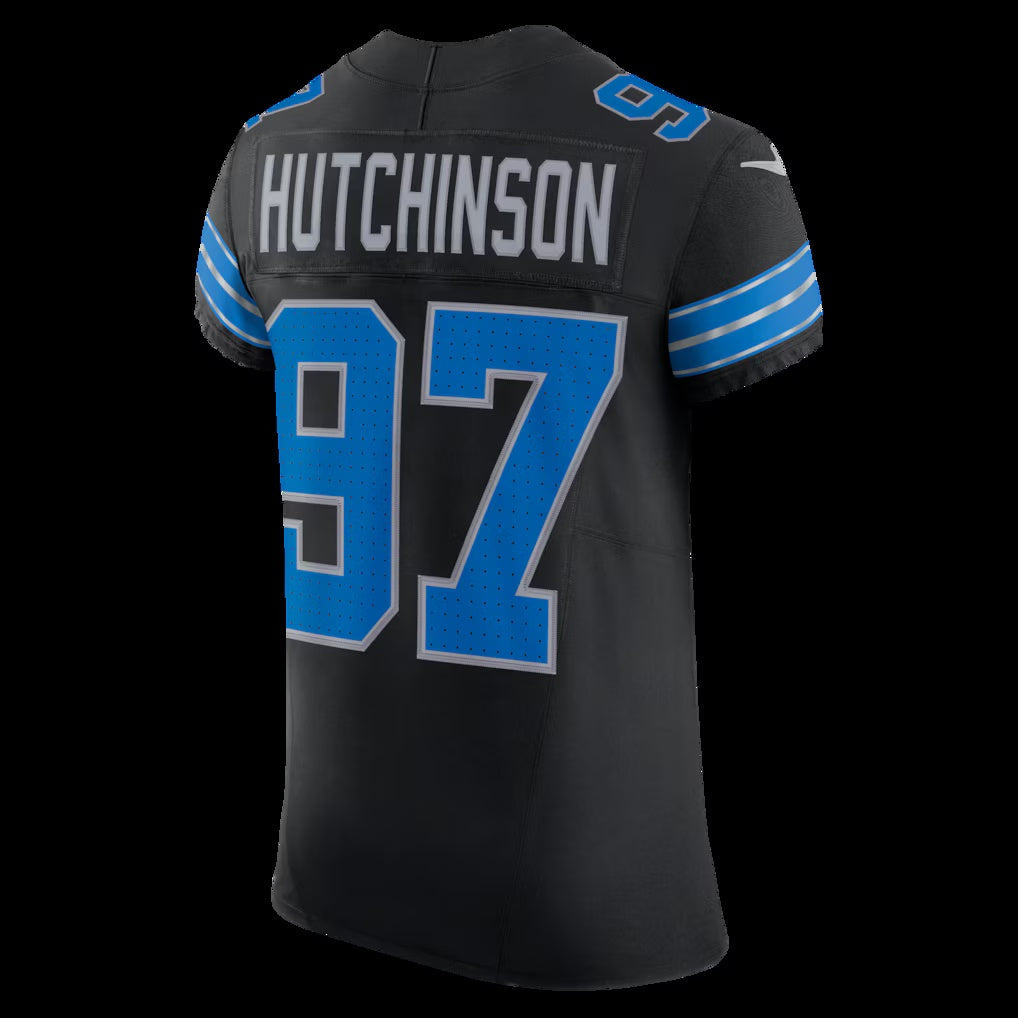 D.Lions #97 Aidan Hutchinson Black Alternate Vapor F.U.S.E. Elite Stitched Football American Jersey