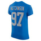 D.Lions #97 Aidan Hutchinson Blue Alternate Vapor F.U.S.E. Elite Game Stitched Football American Jersey