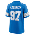 D.Lions #97 Aidan Hutchinson Blue Game Stitched Football American Jersey