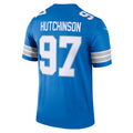 D.Lions #97 Aidan Hutchinson Blue Legend Player Performance Top Stitched Football American Jersey