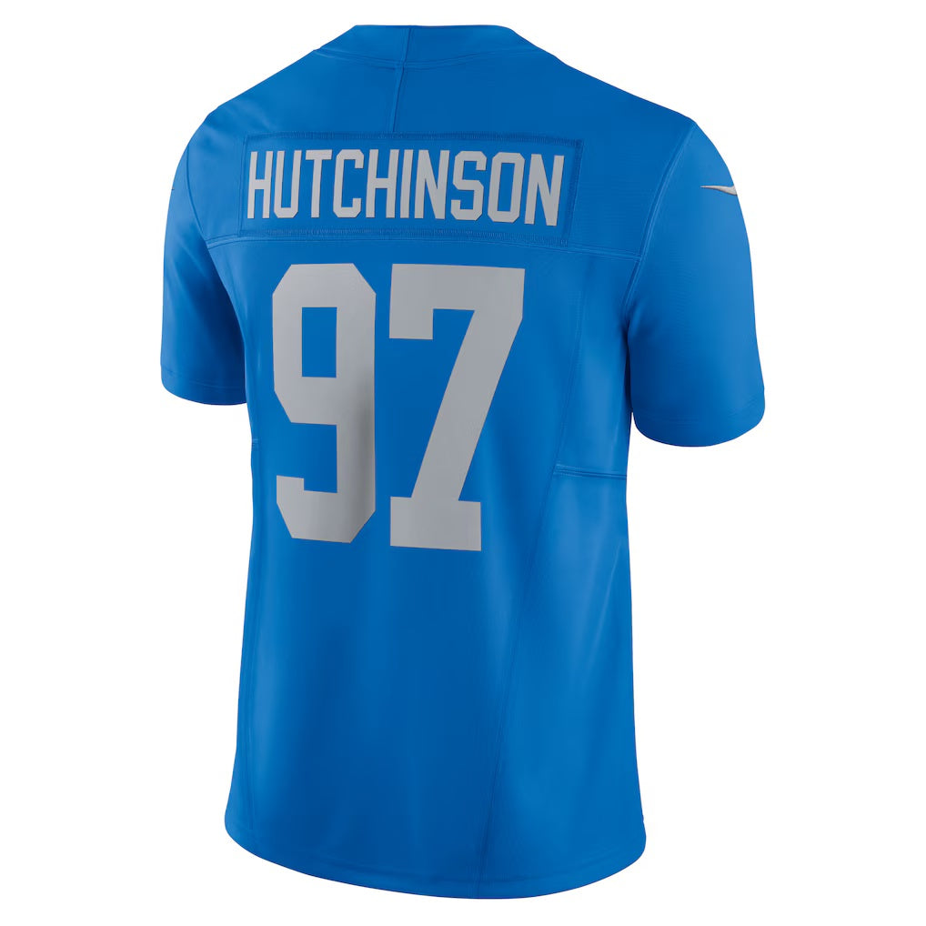 D.Lions #97 Aidan Hutchinson Blue Vapor F.U.S.E. Alternate Limited Stitched Football American Jersey