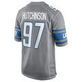 D.Lions #97 Aidan Hutchinson Silver Game Stitched Football American Jersey