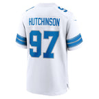 D.Lions #97 Aidan Hutchinson White Game Stitched Football American Jersey