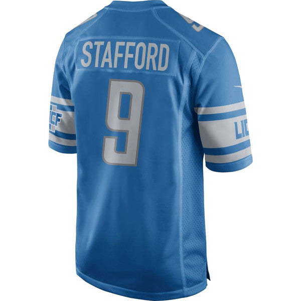 D.Lions #9 Matthew Stafford Blue Game Stitched Football American Jersey