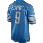 D.Lions #9 Matthew Stafford Blue Game Stitched Football American Jersey