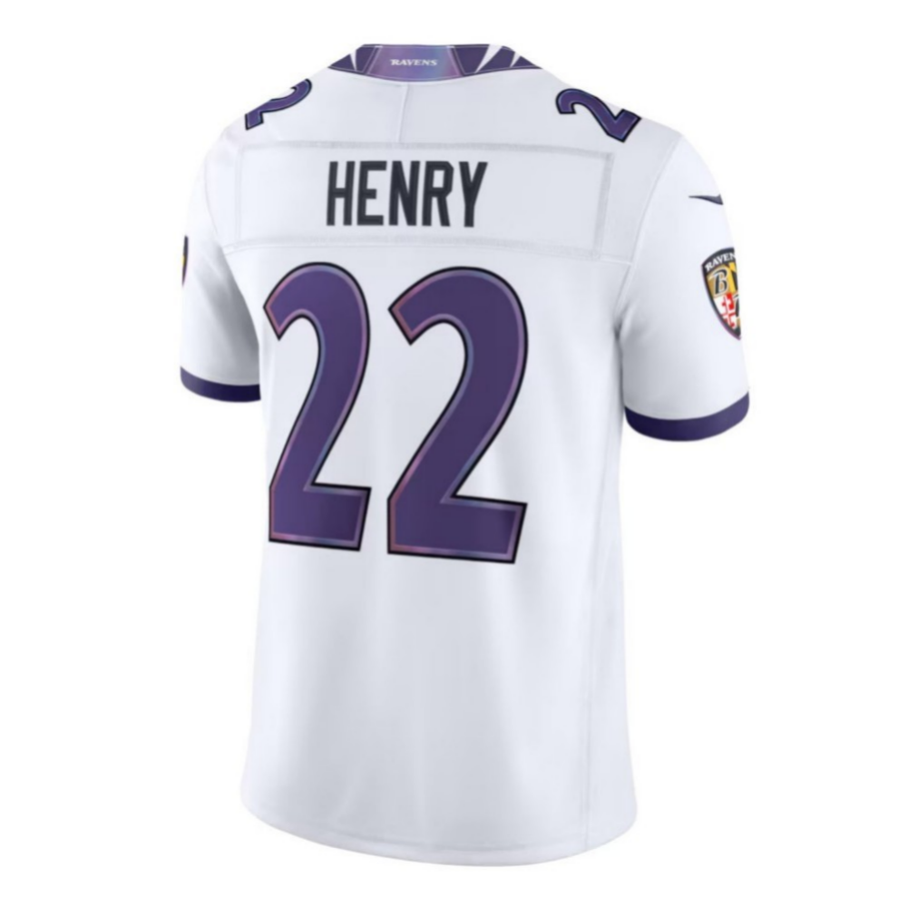 Derrick Henry Ravens #22 White Vapor F.U.S.E. Sewn Down Limited Stitched Football Jersey