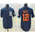 Detroit Tigers #12 Casey Mize Navy Alternate With Patch Cool Base Stitched Baseball Jersey