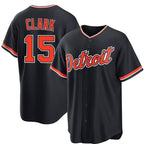 Detroit Tigers #15 Max Clark Navy Alternate Stitched Baseball Jersey