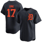 Detroit Tigers #17 Jace Jung Black 2024 Alternate Limited Stitched Baseball Jersey