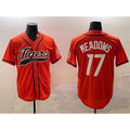 Detroit Tigers #17 Parker Meadows Orange With Patch Cool Base Stitched Baseball Jersey
