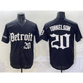 Detroit Tigers #20 Spencer Torkelson Black 'Motor Gothic Edition' Vapor Premier Limited Stitched Baseball Jersey