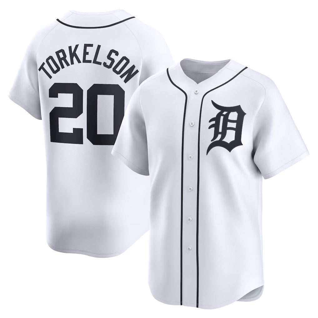 Detroit Tigers #20 Spencer Torkelson White Home Limited Player Baseball Jersey