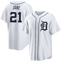 Detroit Tigers #21 Jackson Jobe White Cool Base Stitched Baseball Jersey