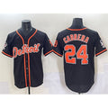 Detroit Tigers #24 Miguel Cabrera Black With Patch Cool Base Stitched Baseball Jersey