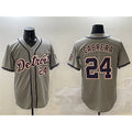 Detroit Tigers #24 Miguel Cabrera Gray Cool Base Stitched Baseball Jersey