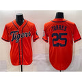 Detroit Tigers #25 Gleyber Torres Orange With Patch Vapor Premier Limited Stitched Baseball Jersey