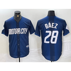 Detroit Tigers #28 Javier Baez 2024 Navy City Connect Cool Base Limited Stitched Baseball Jersey