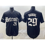Detroit Tigers #29 Tarik Skubal Black 'Motor Gothic Edition' Vapor Premier Limited Stitched Baseball Jersey