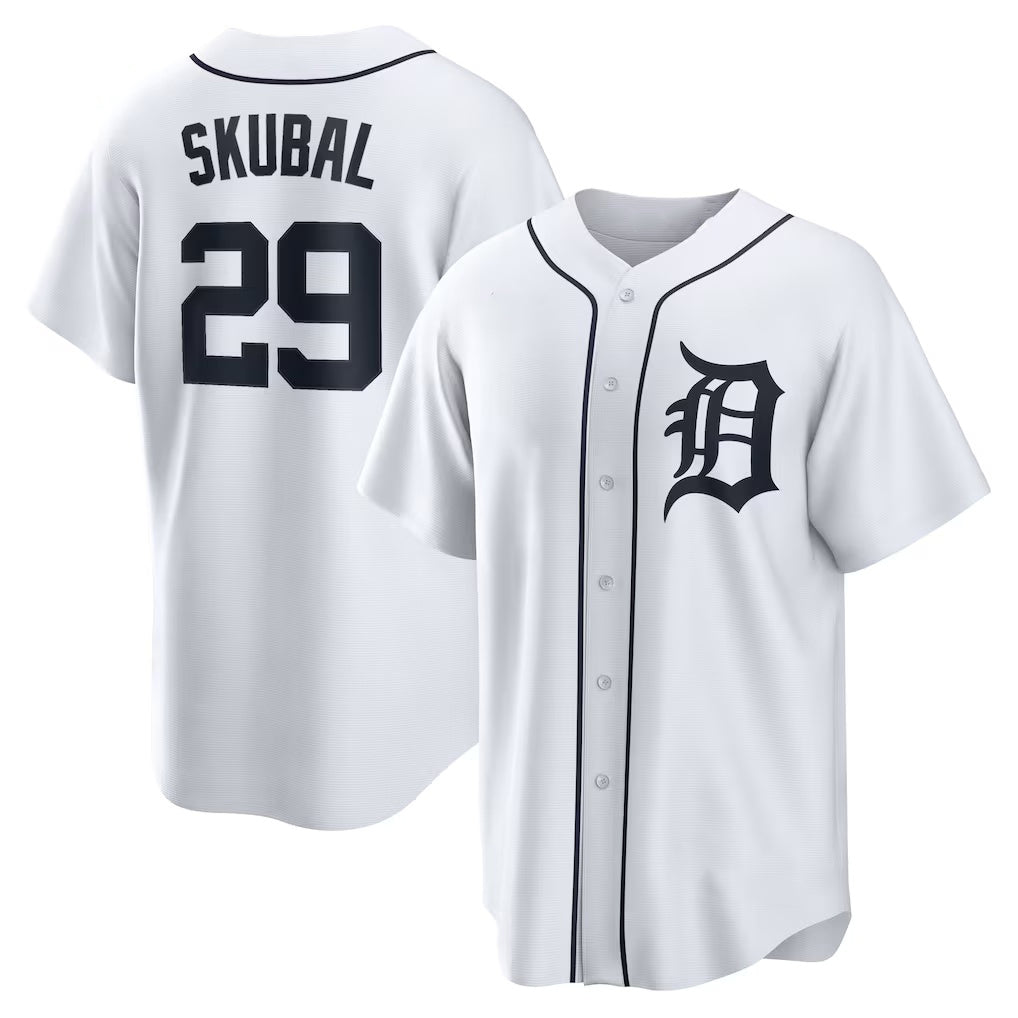 Detroit Tigers #29 Tarik Skubal White Home Replica Baseball Jersey