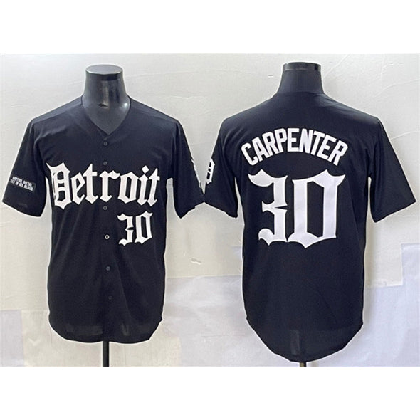 Detroit Tigers #30 Kerry Carpenter Black 'Motor Gothic Edition' Vapor Premier Limited Stitched Baseball Jersey