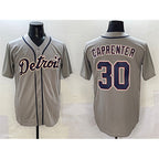 Detroit Tigers #30 Kerry Carpenter Grey Cool Base Stitched Baseball Jersey