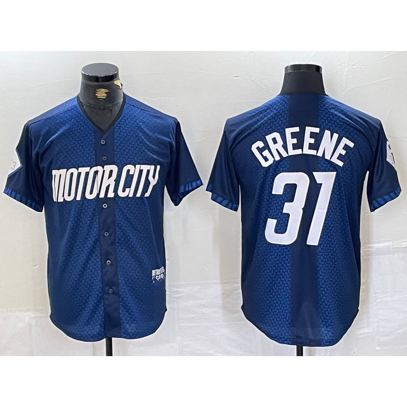 Detroit Tigers #31 Riley Greene 2024 Navy City Connect Cool Base Limited Stitched Baseball Jersey