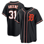 Detroit Tigers #31 Riley Greene Black Out Stitched Baseball Jersey