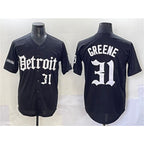 Detroit Tigers #31 Riley Greene Black 'Motor Gothic Edition' Vapor Premier Limited Stitched Baseball Jersey