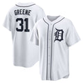 Detroit Tigers #31 Riley Greene White Replica Player Baseball Jersey